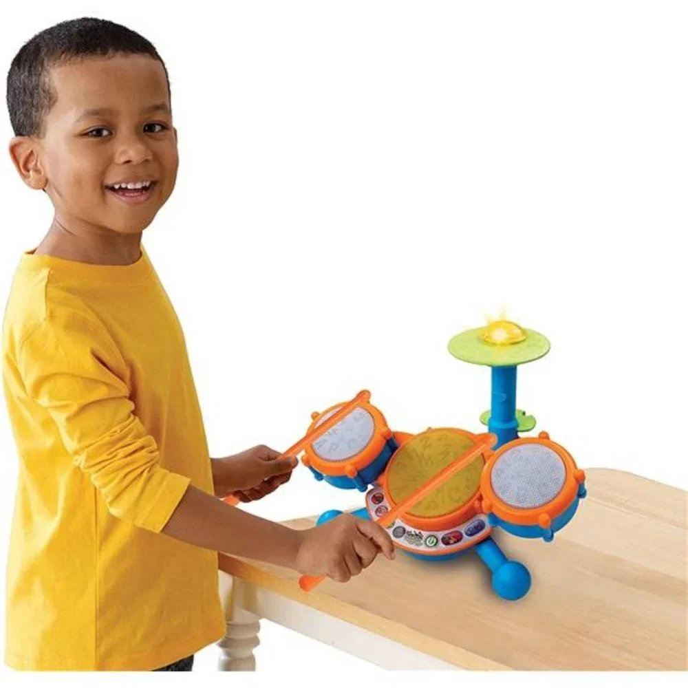 KidiBeats Kids Drum Set, Orange